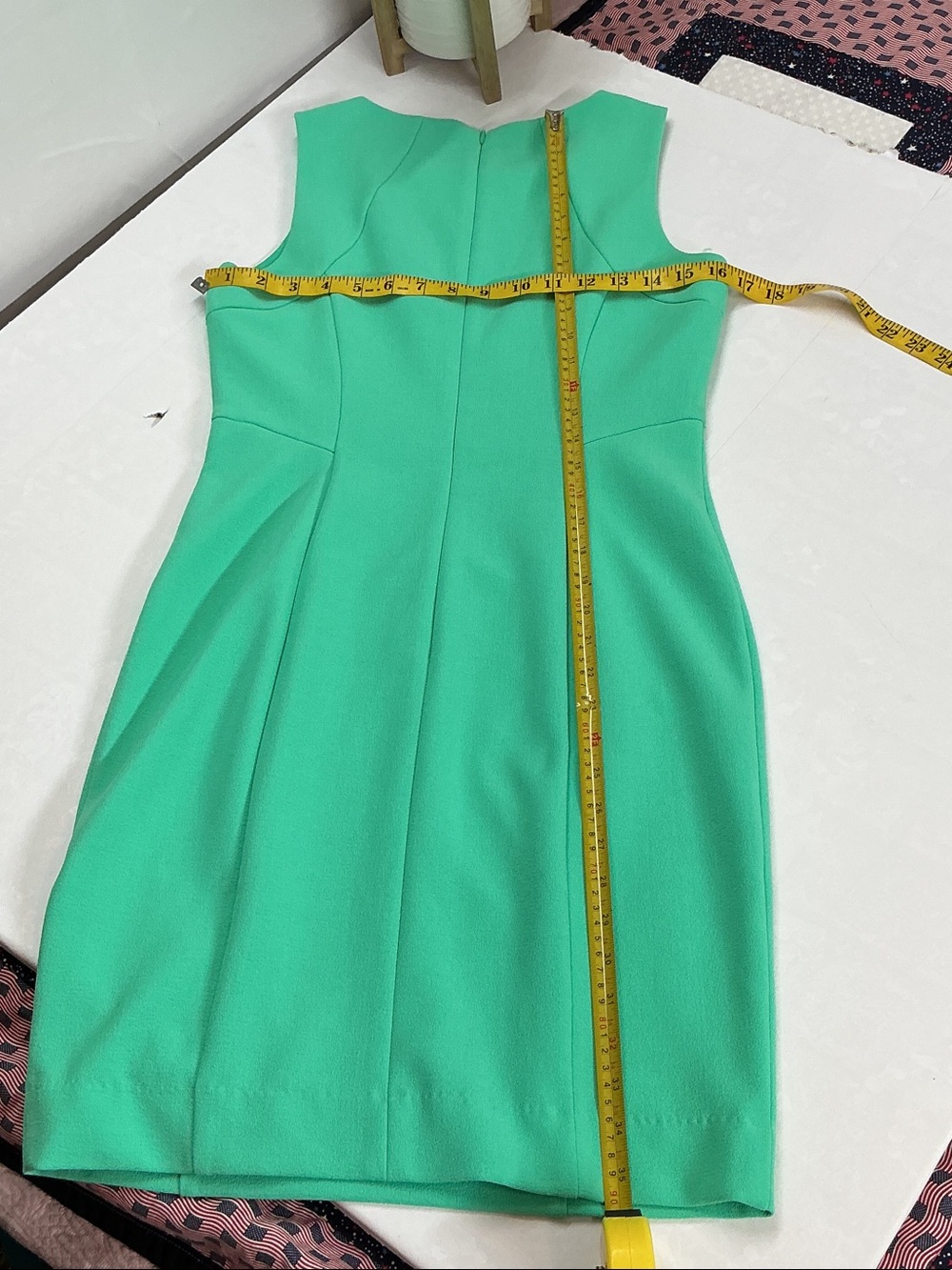 ' Sleeveless Embroidered Green Dress - Picture 4 of 8